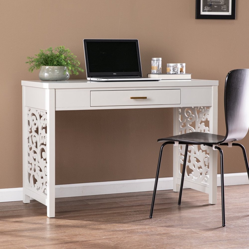 43" Gray Writing Desk HomeRoots