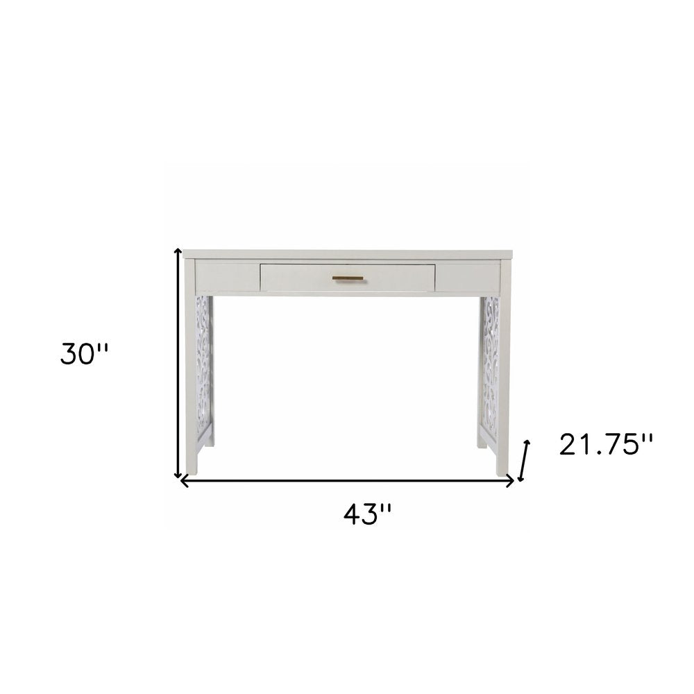 43" Gray Writing Desk HomeRoots