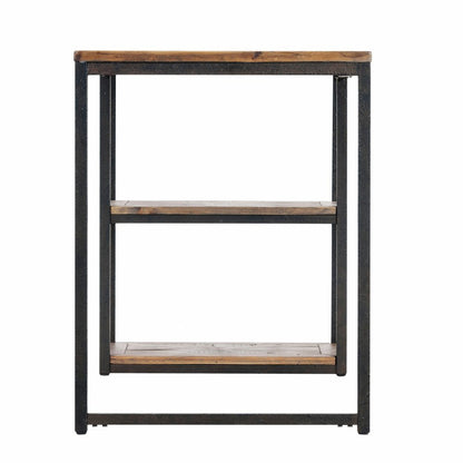 50" Brown and Black Solid Wood Writing Desk HomeRoots