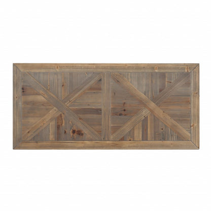50" Brown and Black Solid Wood Writing Desk HomeRoots