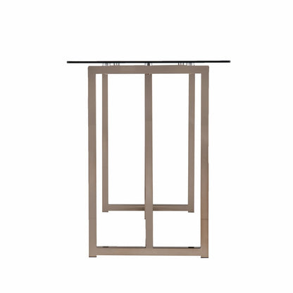 48" Clear and Champagne Glass Writing Desk HomeRoots
