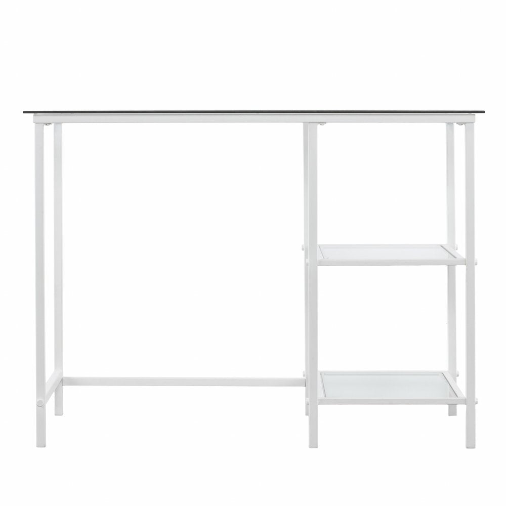 42" Clear and White Glass and Iron HomeRoots