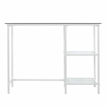 42" Clear and White Glass and Iron HomeRoots