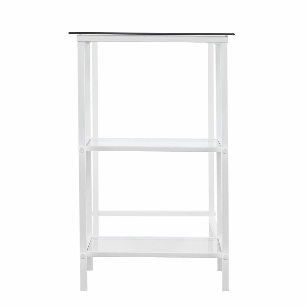 42" Clear and White Glass and Iron HomeRoots