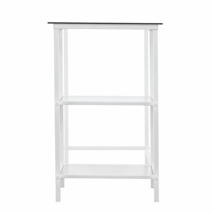 42" Clear and White Glass and Iron HomeRoots