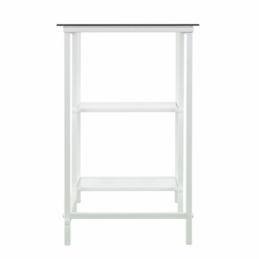 42" Clear and White Glass and Iron HomeRoots