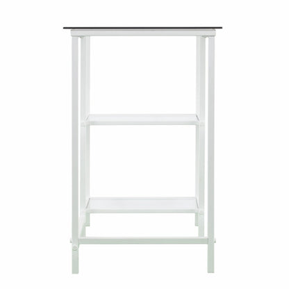 42" Clear and White Glass and Iron HomeRoots