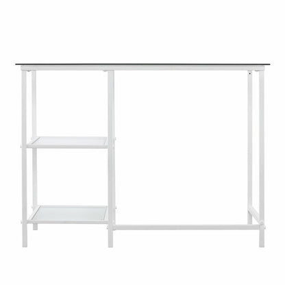 42" Clear and White Glass and Iron HomeRoots