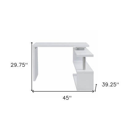 45" White Wood Corner Pedestal HomeRoots