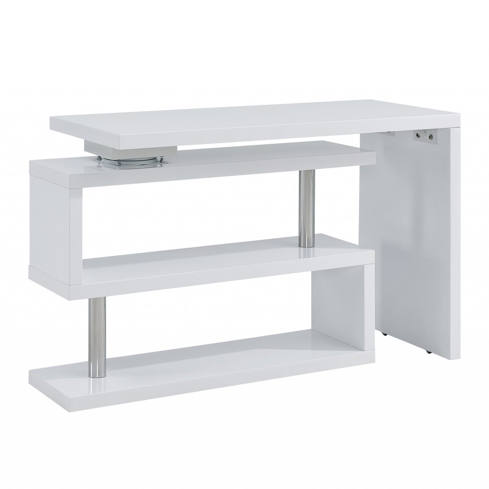 45" White Wood Corner Pedestal HomeRoots