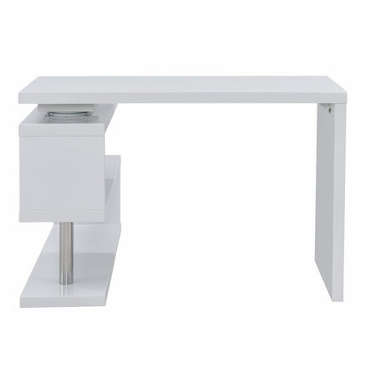 45" White Corner Writing Desk HomeRoots