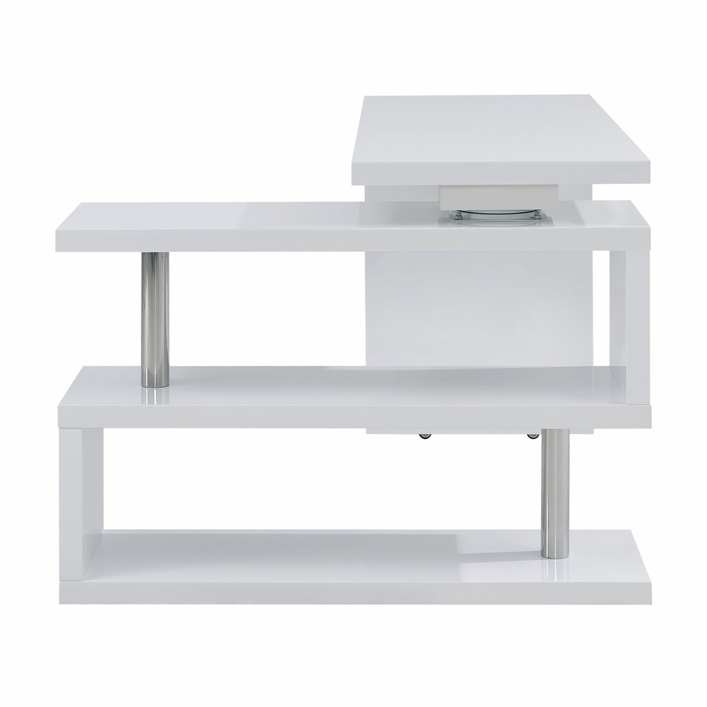 45" White Corner Writing Desk HomeRoots