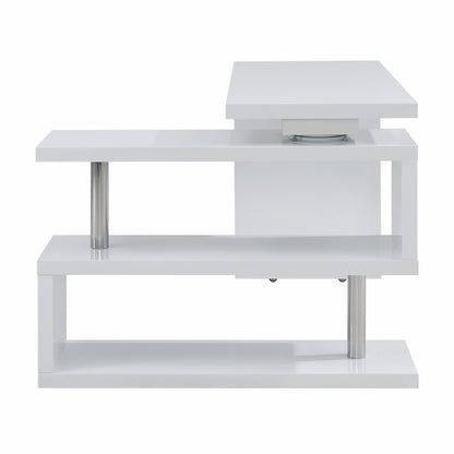 45" White Corner Writing Desk HomeRoots