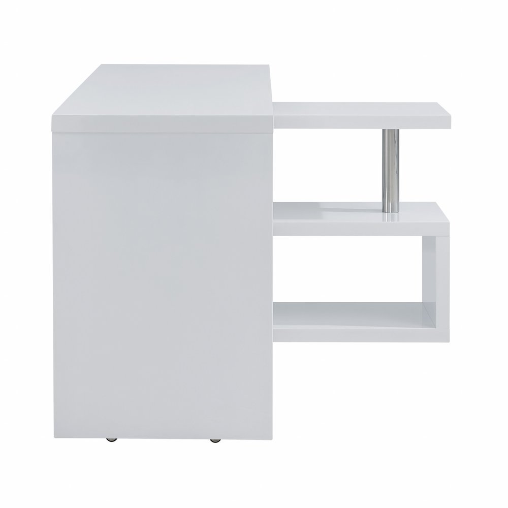 45" White Corner Writing Desk HomeRoots
