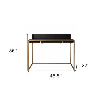 Adjustable Black and Gold Wood Sled HomeRoots
