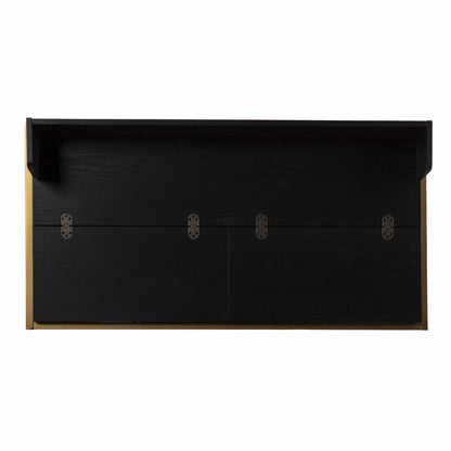 Adjustable Black and Gold Wood Sled HomeRoots