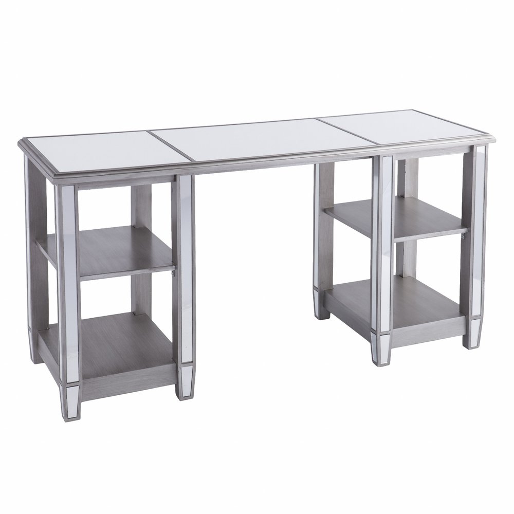 50" Silver Wood Mirrored HomeRoots