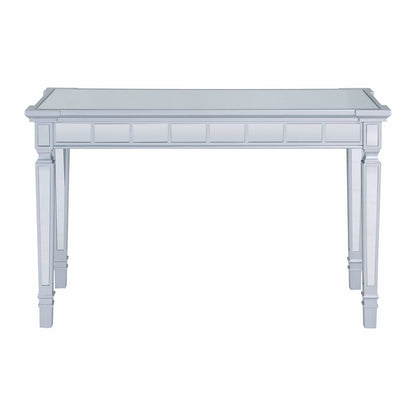 47" Silver Wood Mirrored With Two Drawers HomeRoots