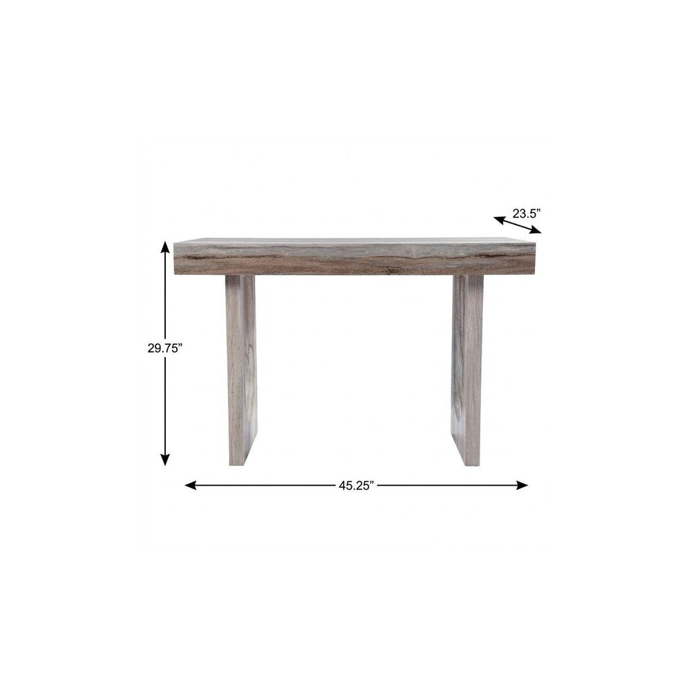 45" Brown Wood Sled Writing Desk HomeRoots