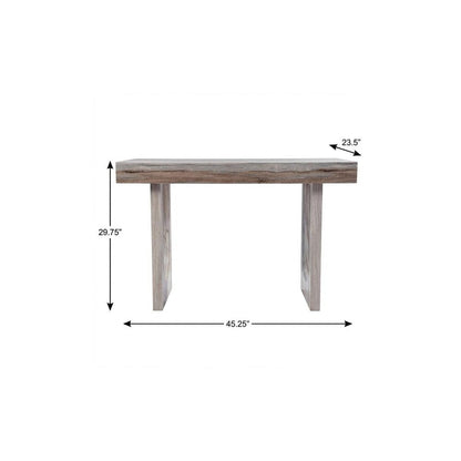 45" Brown Wood Sled Writing Desk HomeRoots