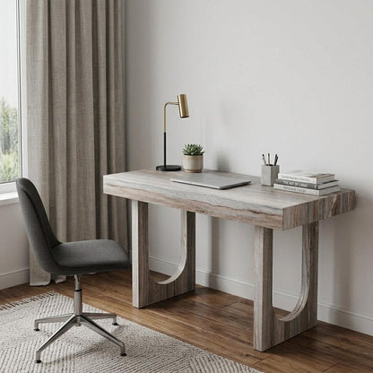 45" Brown Wood Sled Writing Desk HomeRoots