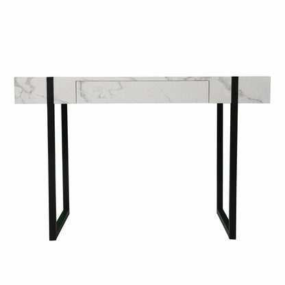 45" White and Black Writing Desk HomeRoots