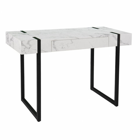 45" White and Black Writing Desk HomeRoots