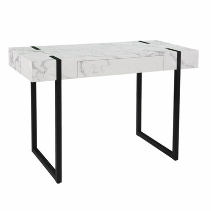 45" White and Black Writing Desk HomeRoots
