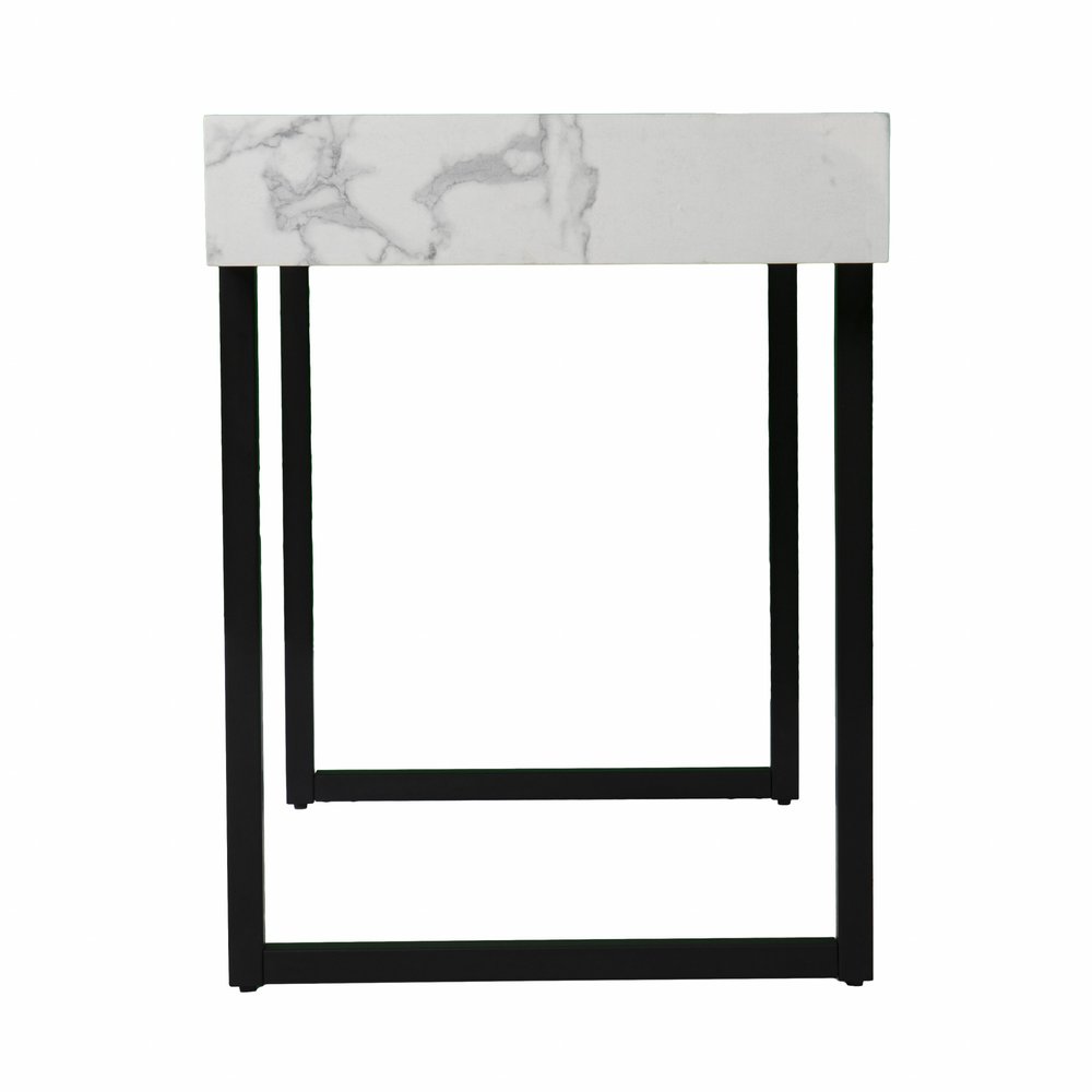 45" White and Black Writing Desk HomeRoots