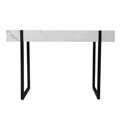 45" White and Black Writing Desk HomeRoots
