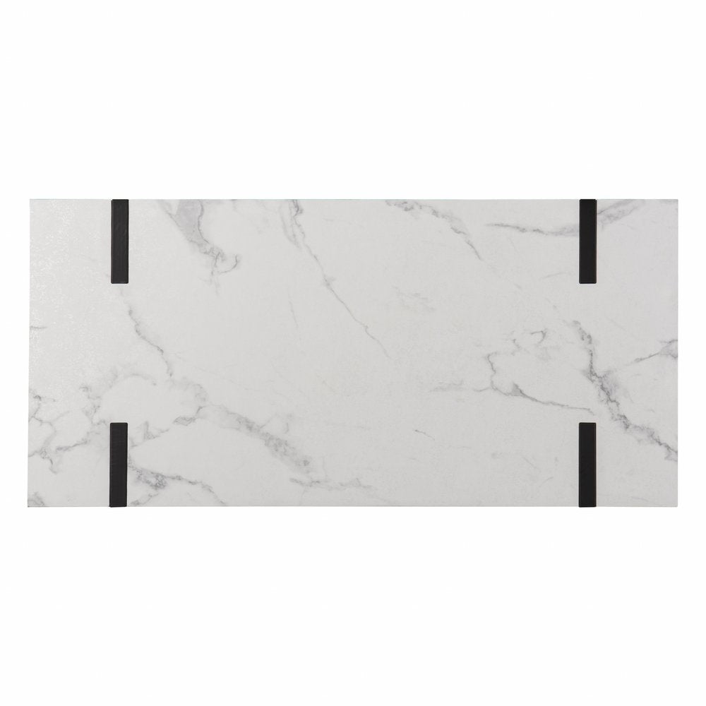 45" White and Black Writing Desk HomeRoots