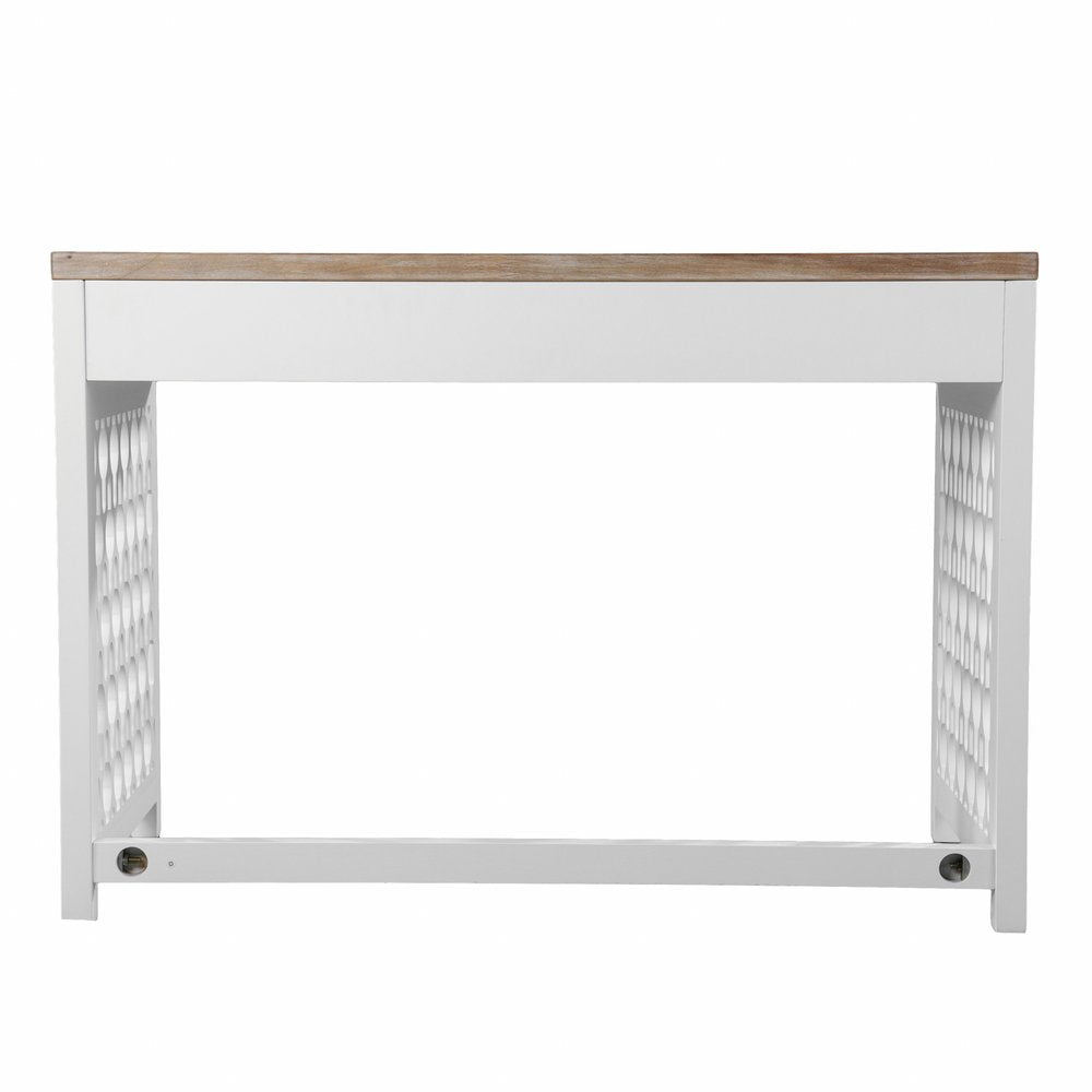 43" Natural and White Wood HomeRoots