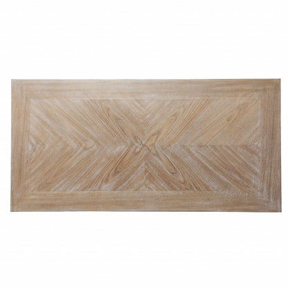 43" Natural and White Wood HomeRoots