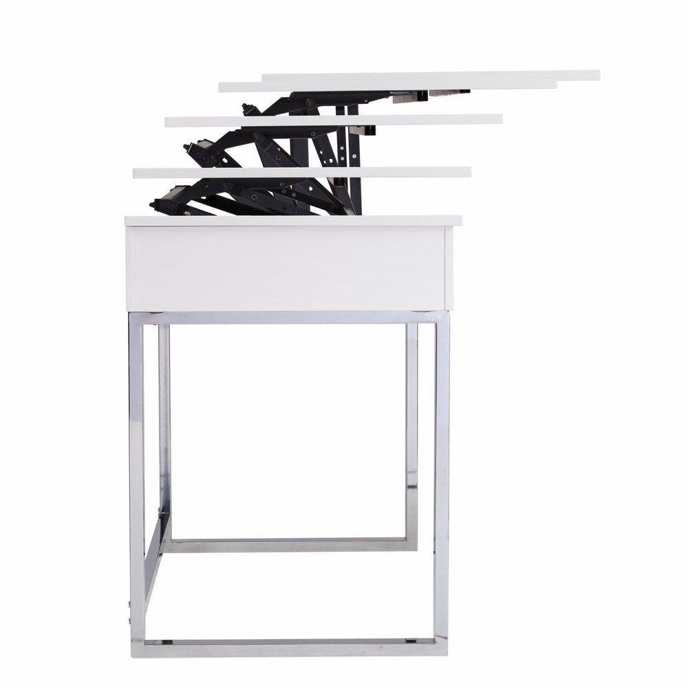 48" Adjustable White Standing Desk Converter HomeRoots