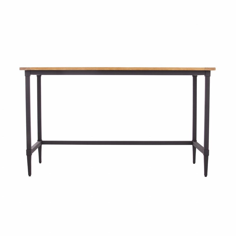 53" Natural and Black Wood Writing Desk HomeRoots