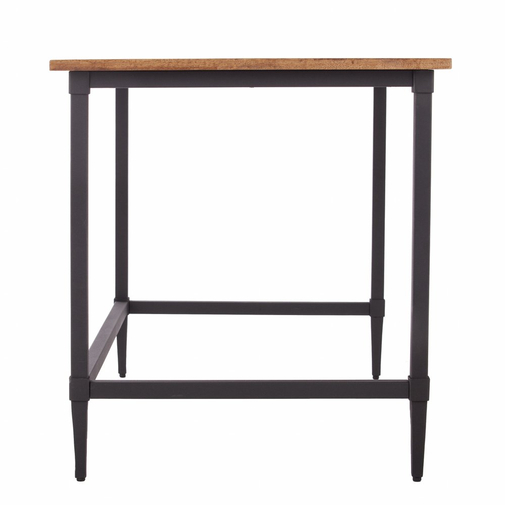 53" Natural and Black Wood Writing Desk HomeRoots