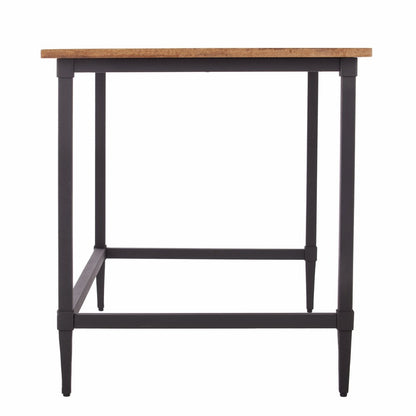 53" Natural and Black Wood Writing Desk HomeRoots