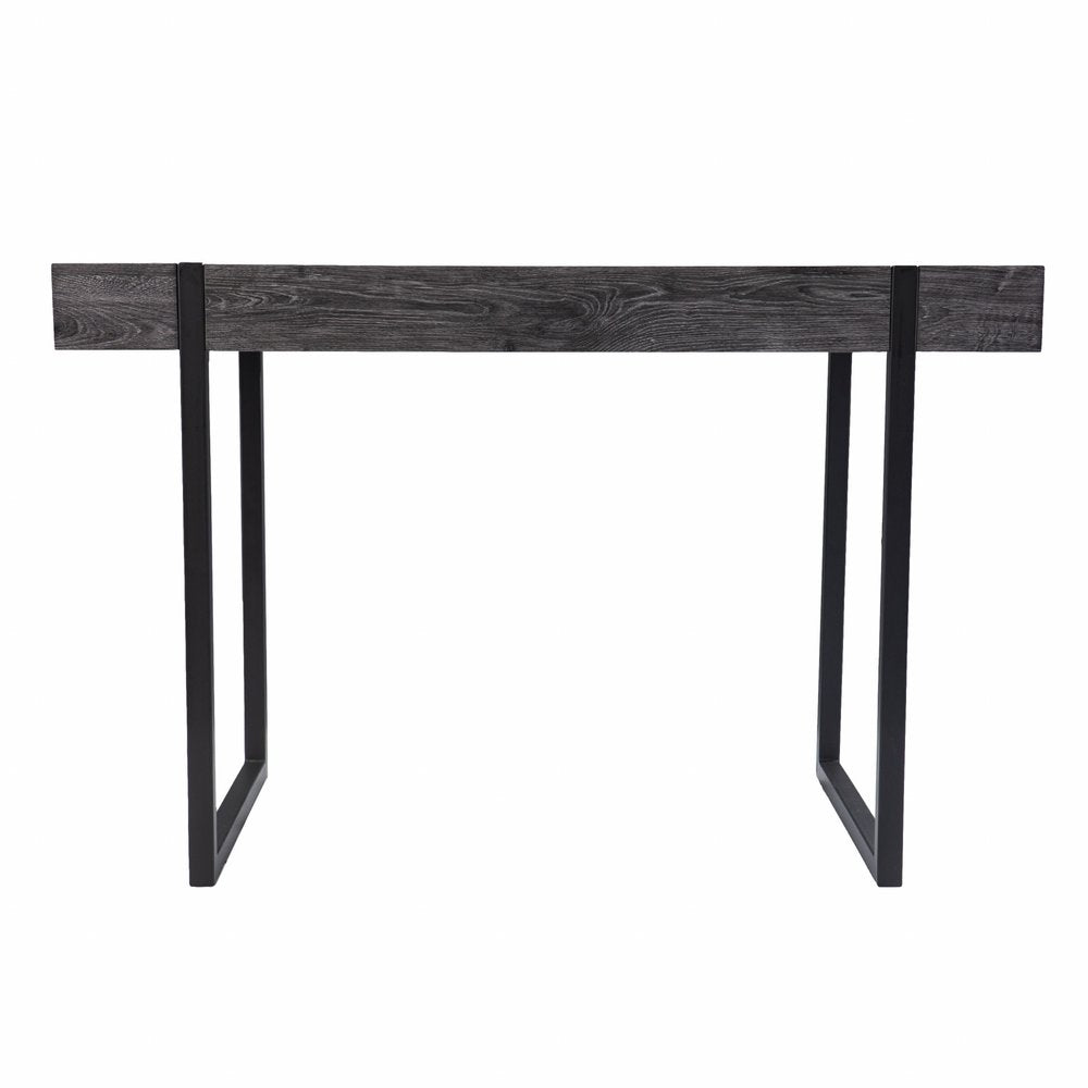 45" Black Wood Sled Writing Desk HomeRoots