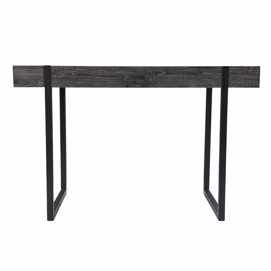 45" Black Wood Sled Writing Desk