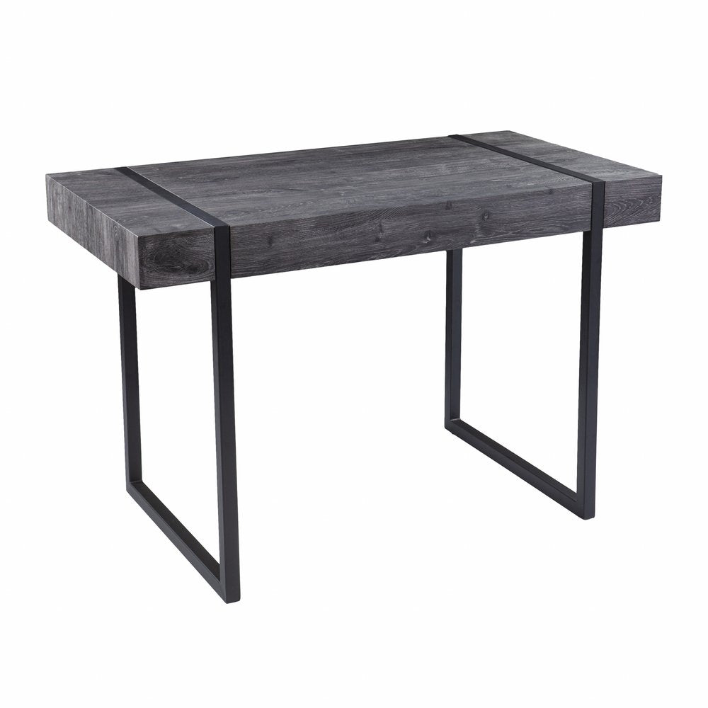 45" Black Wood Sled Writing Desk HomeRoots