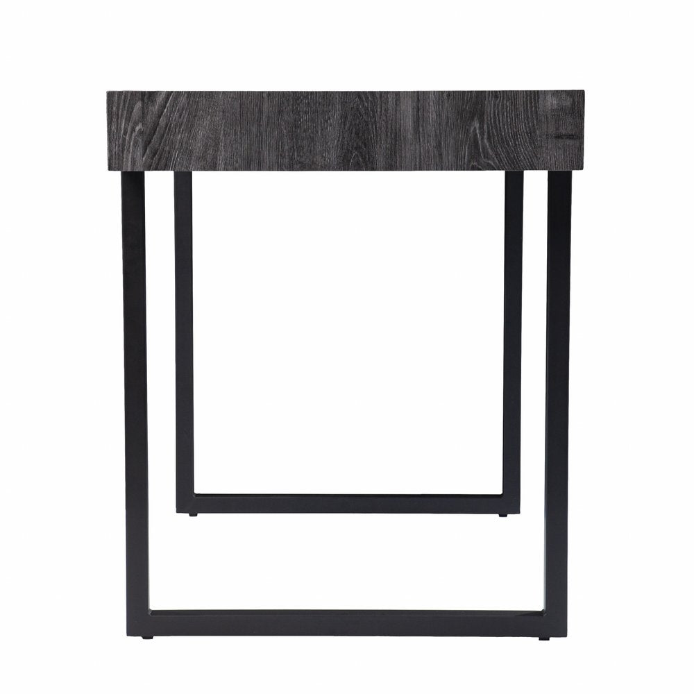 45" Black Wood Sled Writing Desk — view 3
