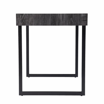45" Black Wood Sled Writing Desk HomeRoots