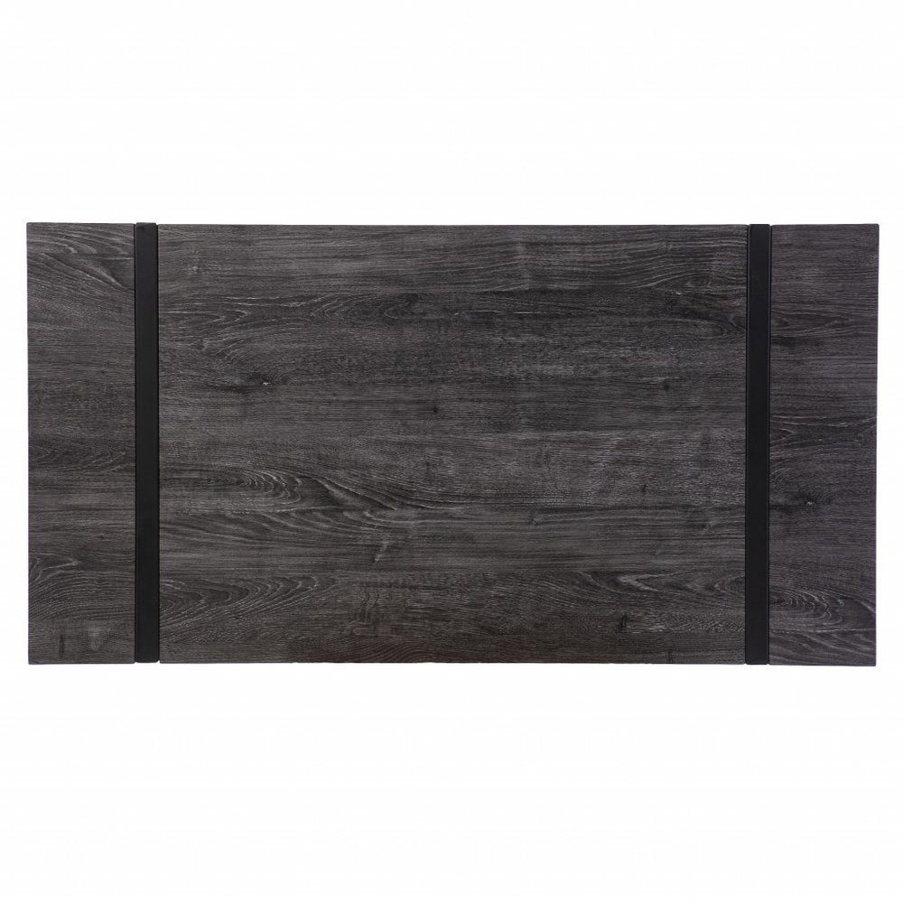 45" Black Wood Sled Writing Desk — view 4