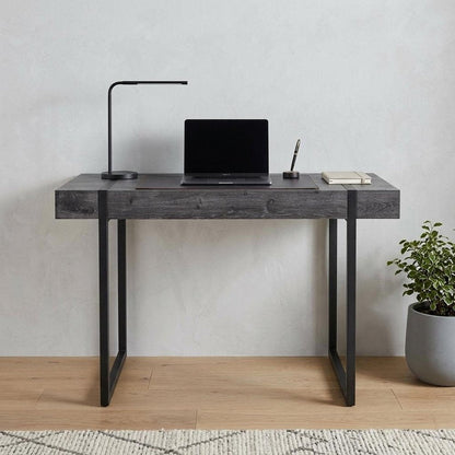 45" Black Wood Sled Writing Desk HomeRoots