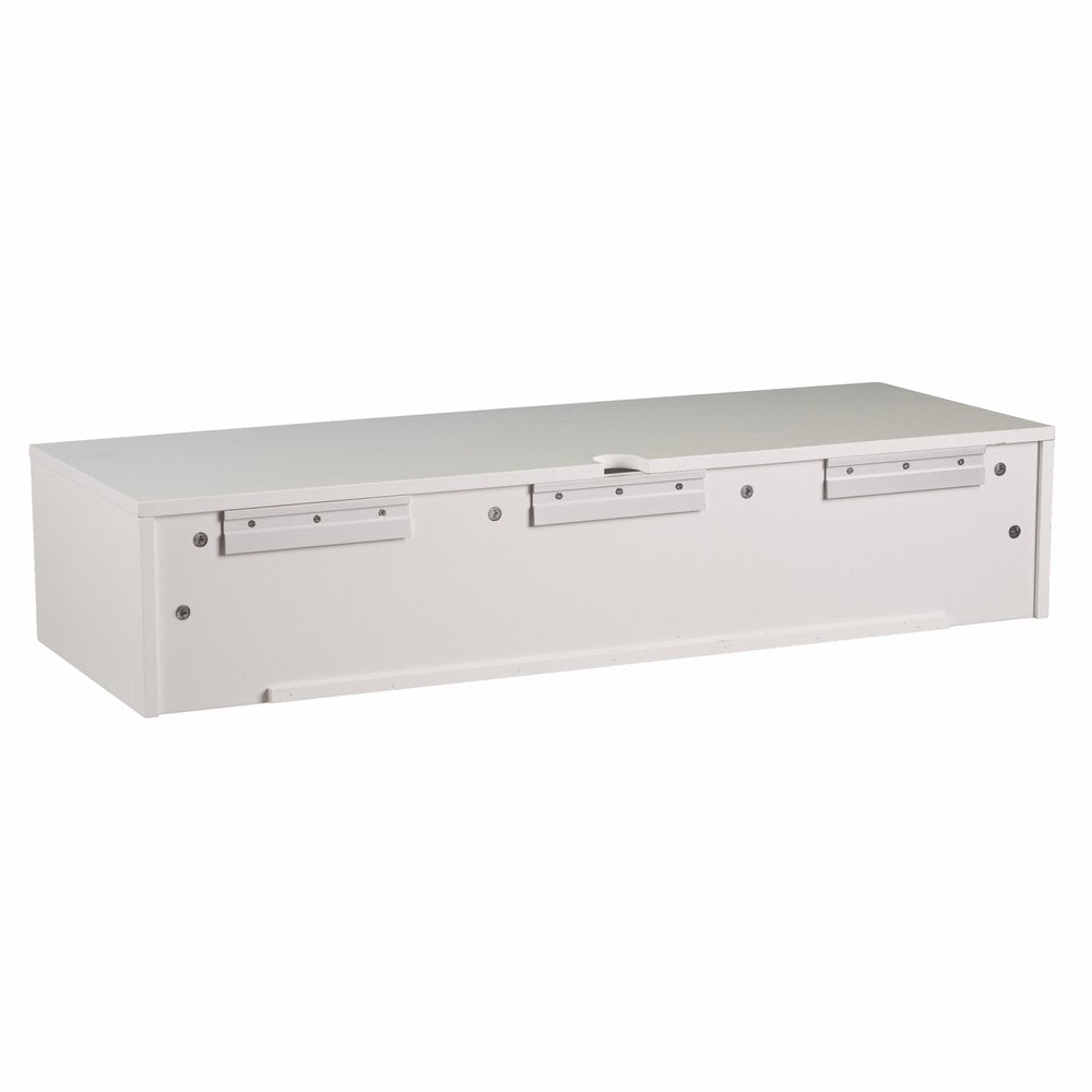 White Wall Mount Desk with Drawers — view 3