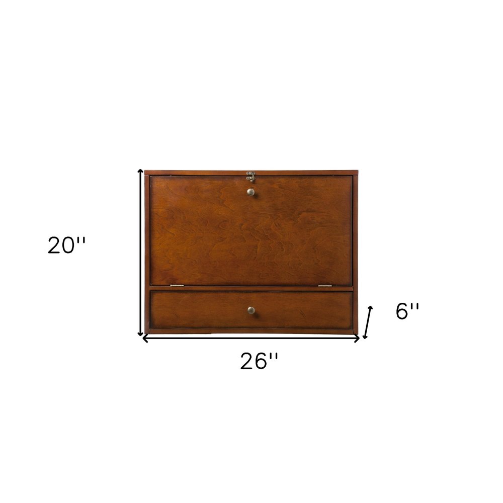 26" Brown Floating desk — view 5