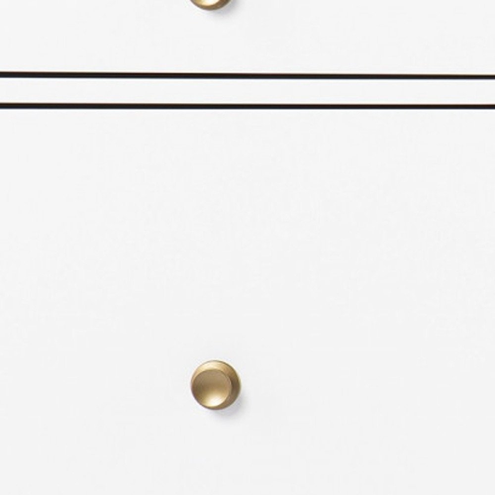 55" White Writing Desk With Four Drawers — view 8