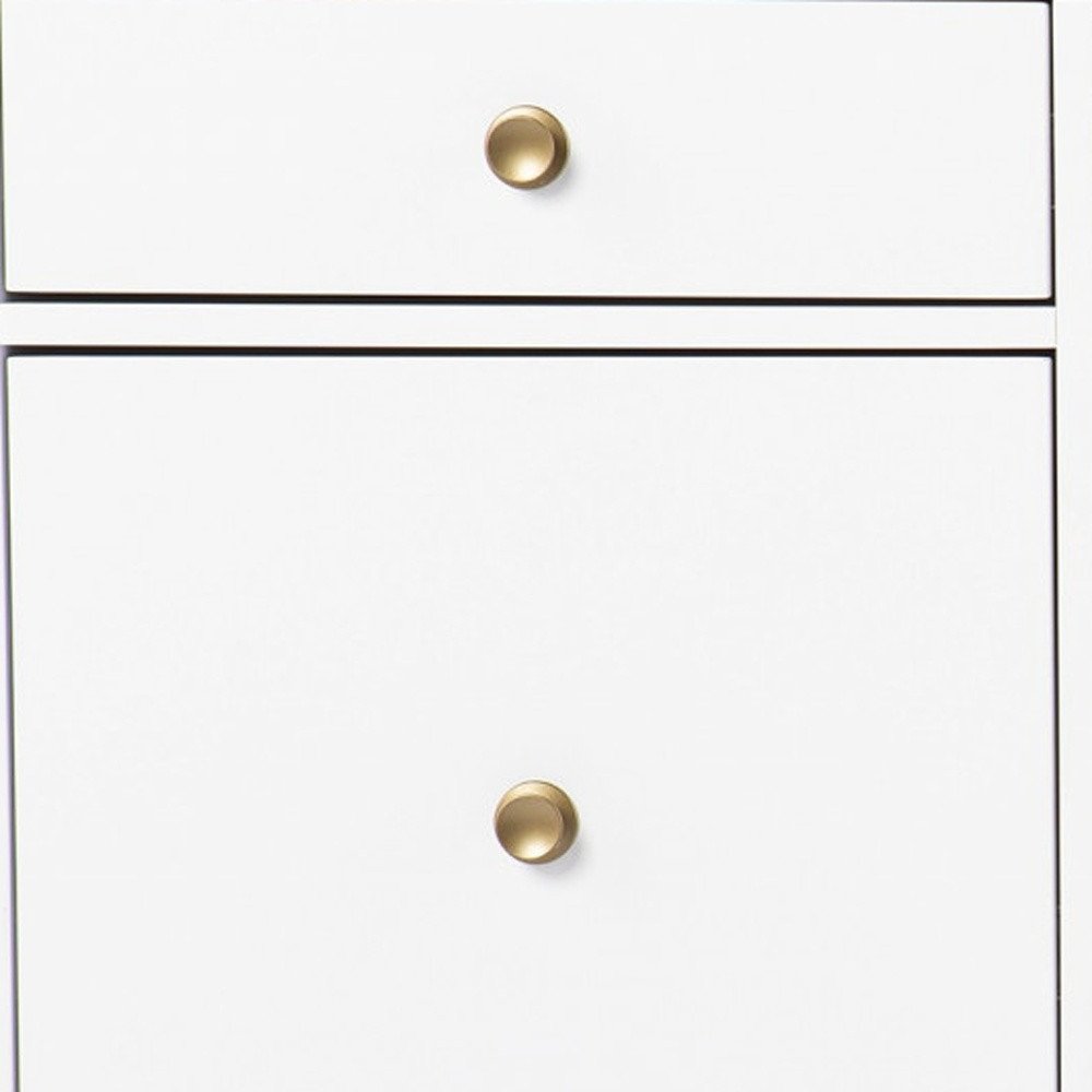 55" White Writing Desk With Four Drawers HomeRoots
