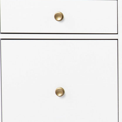55" White Writing Desk With Four Drawers HomeRoots