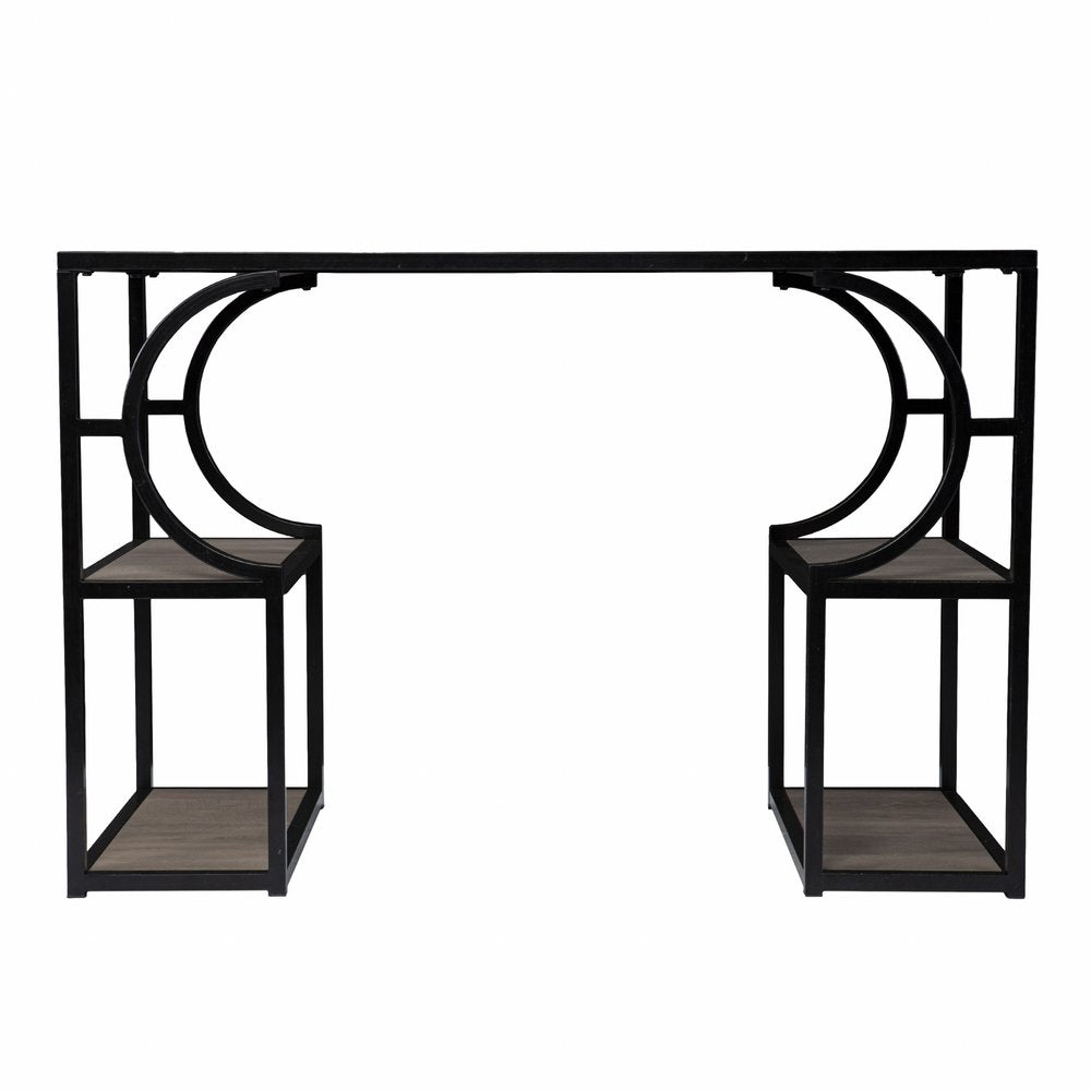 44" Gray and Black Wood Pedestal HomeRoots